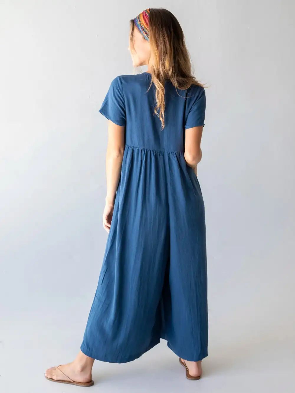 Avery Wide-Leg Jumpsuit - Indigo