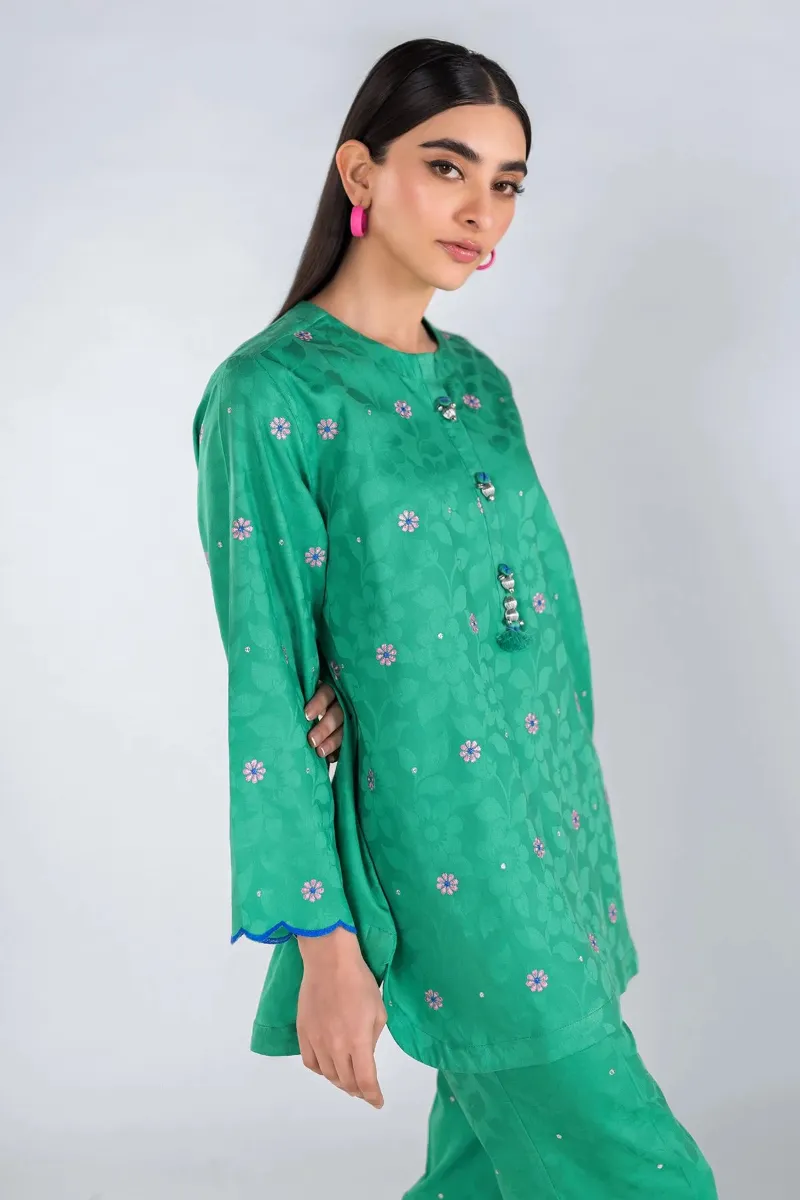 2 Piece Kurta | Embroidered & Pants | Great Green