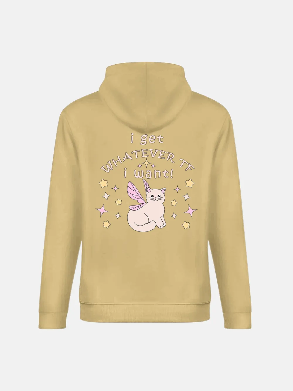 I GET WHATEVER TF I WANT PATTERN PRINTED HOODIE