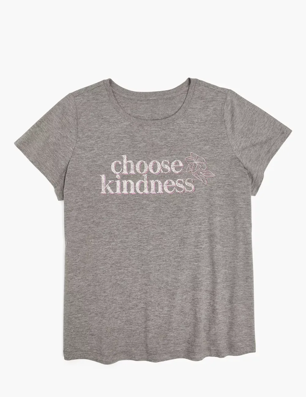 Modern Crew-Neck Choose Kindness Graphic Tee