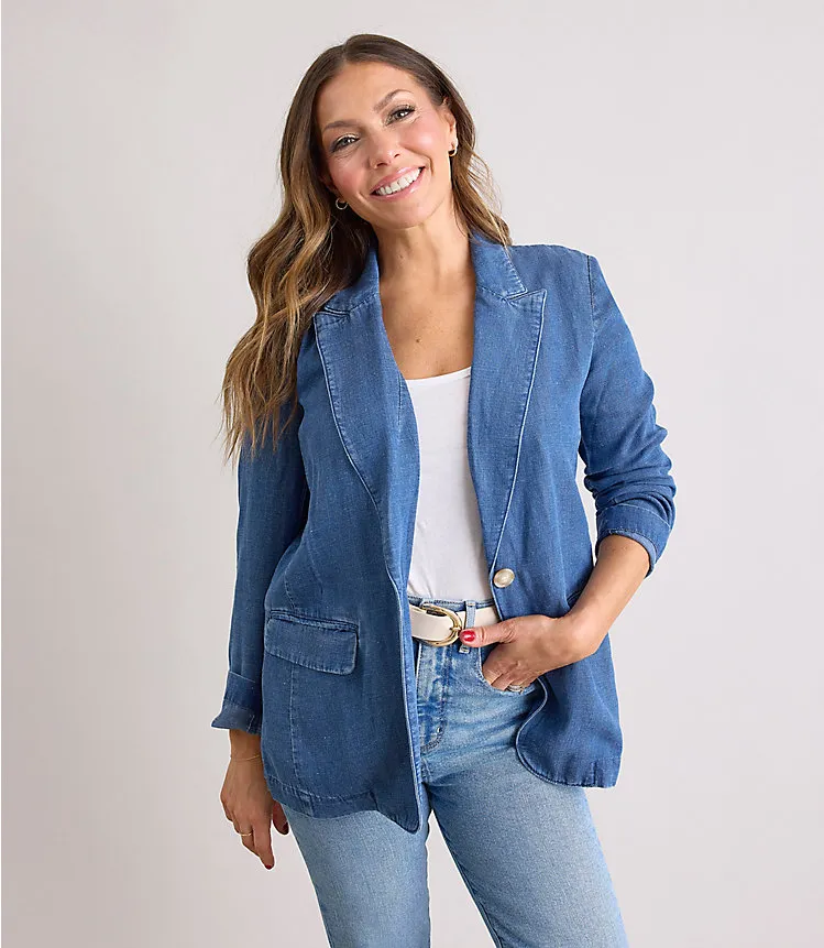 Chambray Relaxed Blazer