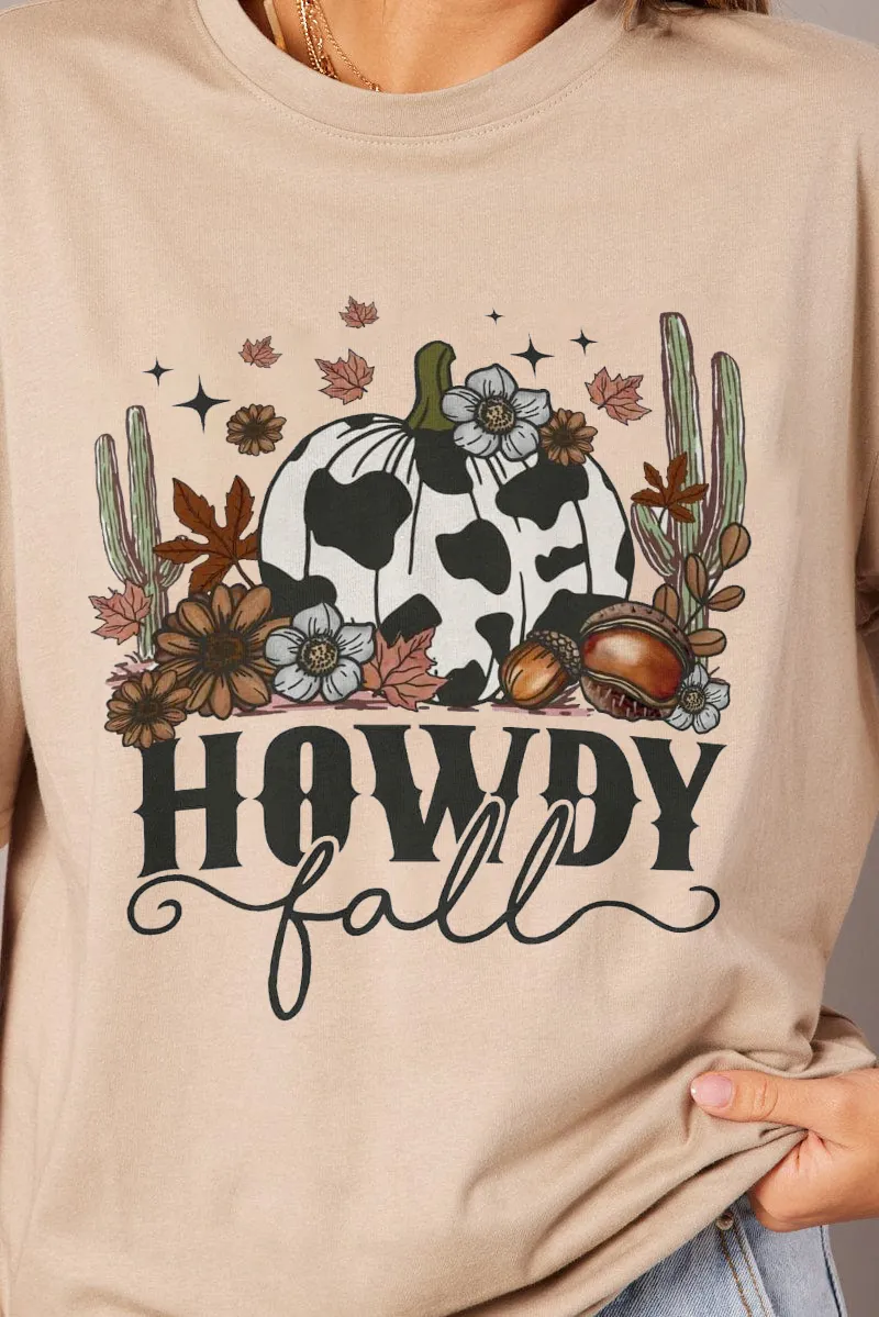 Women's Pumpkin English Halloween Printed T-shirt