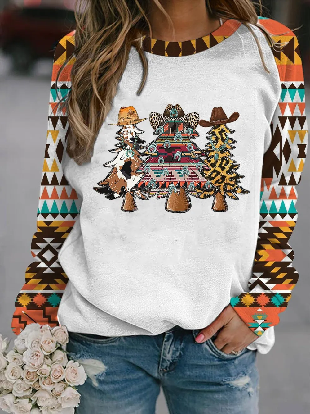 Women's Cowgirl Christmas Sweatshirt