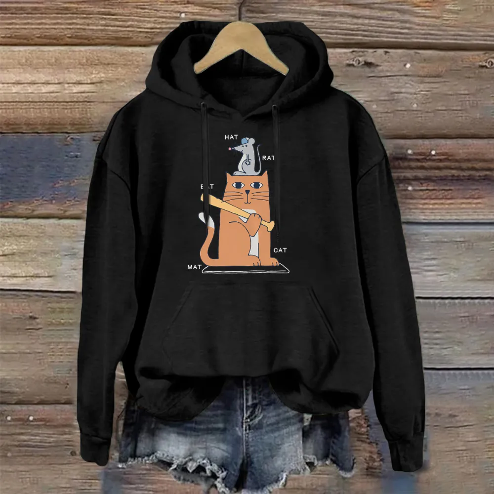 Cat and Rat on a Mat Crusher Hoodie