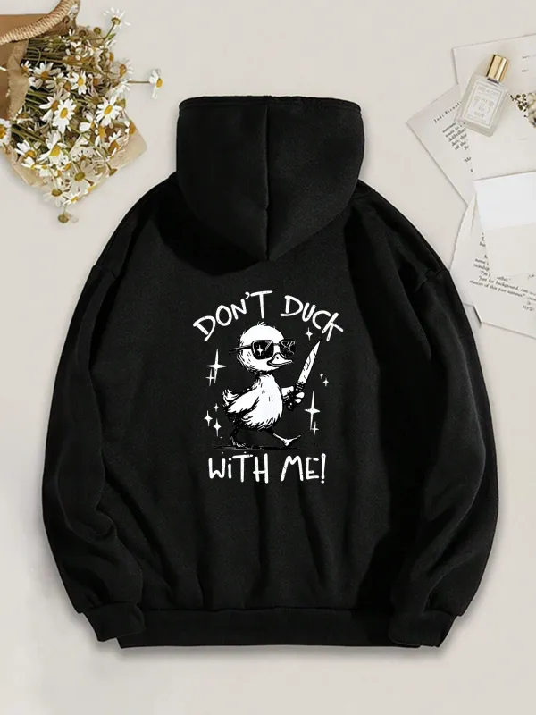 Dont Duck With Me Pattern Hoodie