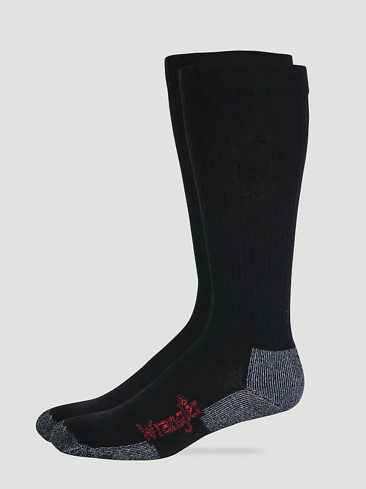 MEN'S WRANGLER® MERINO WOOL BOOT SOCKS IN BLACK