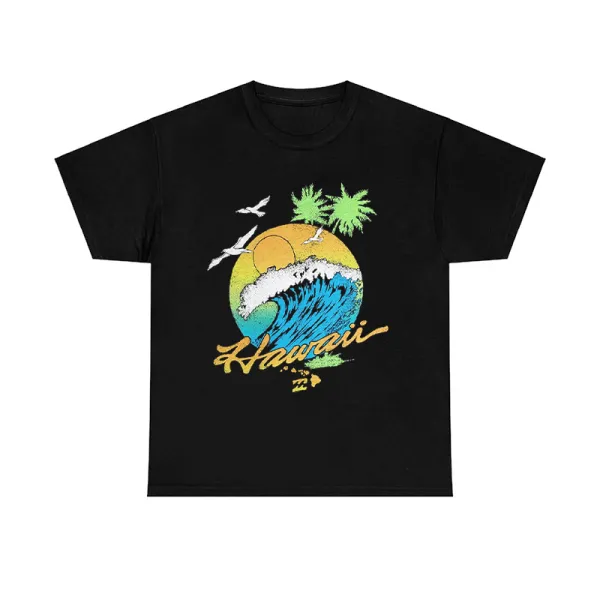 Women's Hawaii Sunshine Pattern Printed Tee