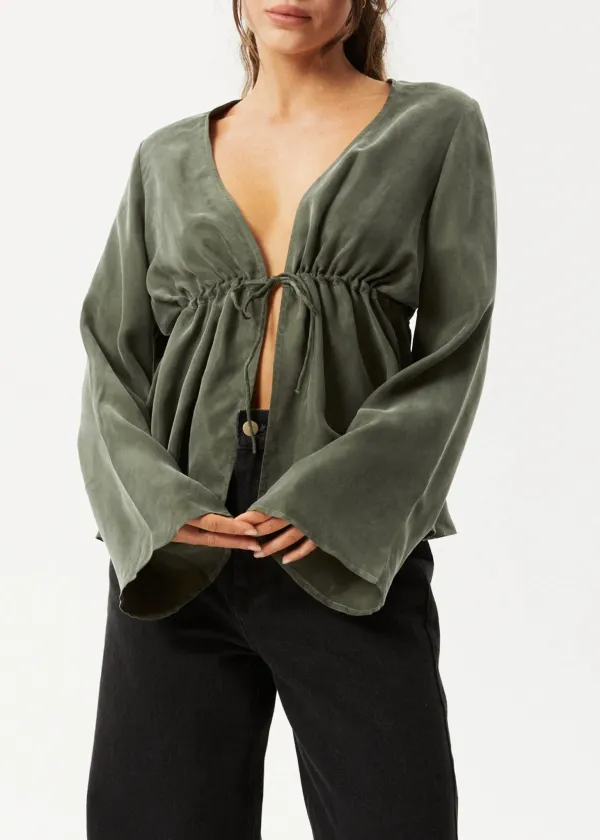 GRACE - CUPRO TIE BLOUSE