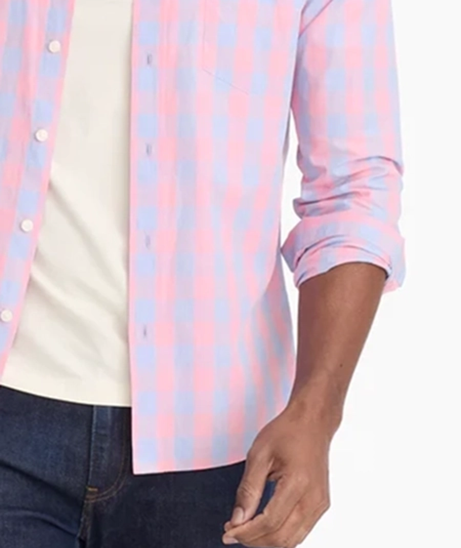 Men‘s Pink Casual Style Blouse