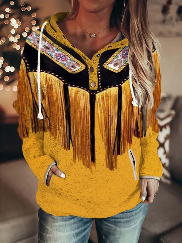 Western Nation Fringe Women's Hooded Sweatshirt