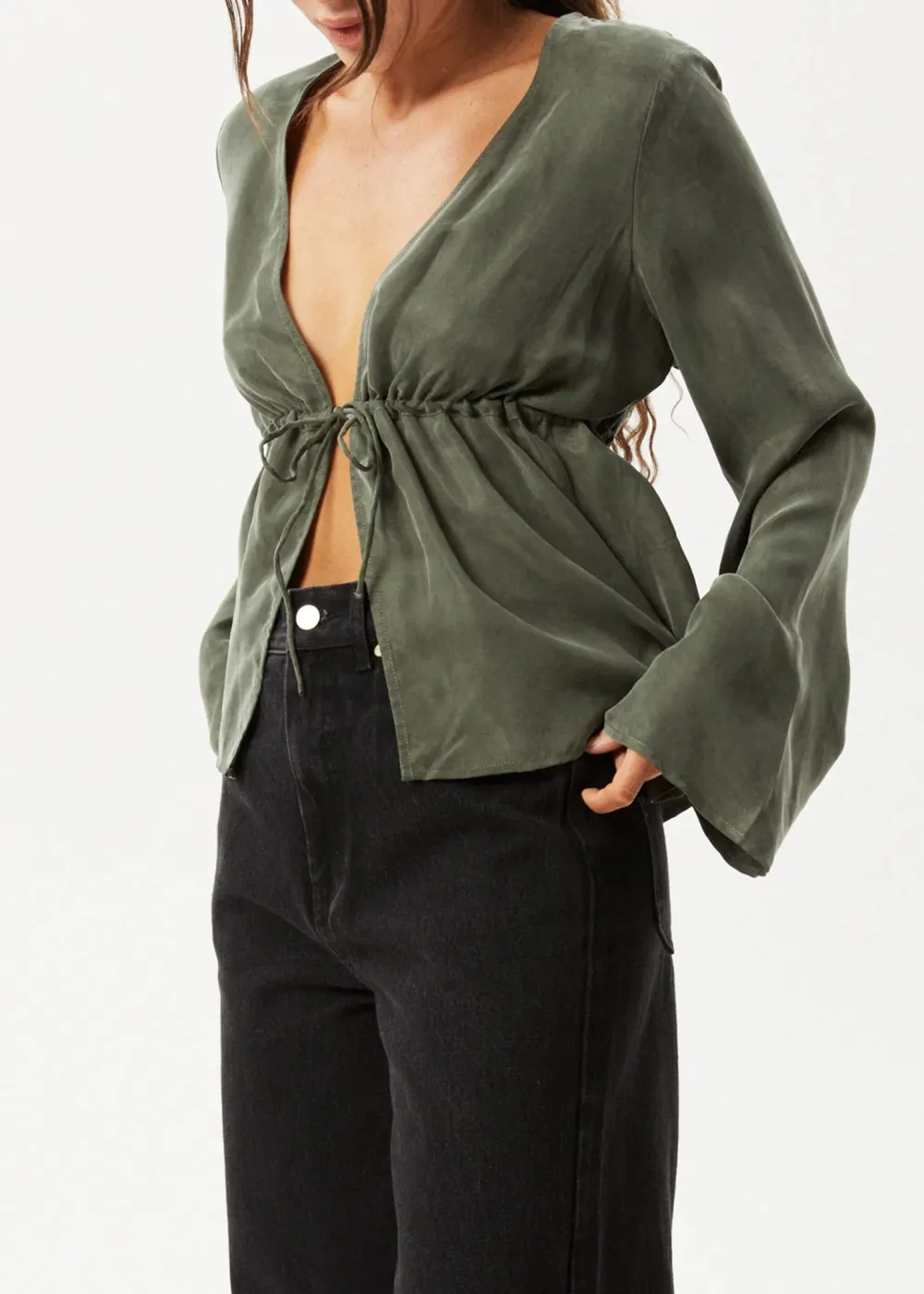 GRACE - CUPRO TIE BLOUSE