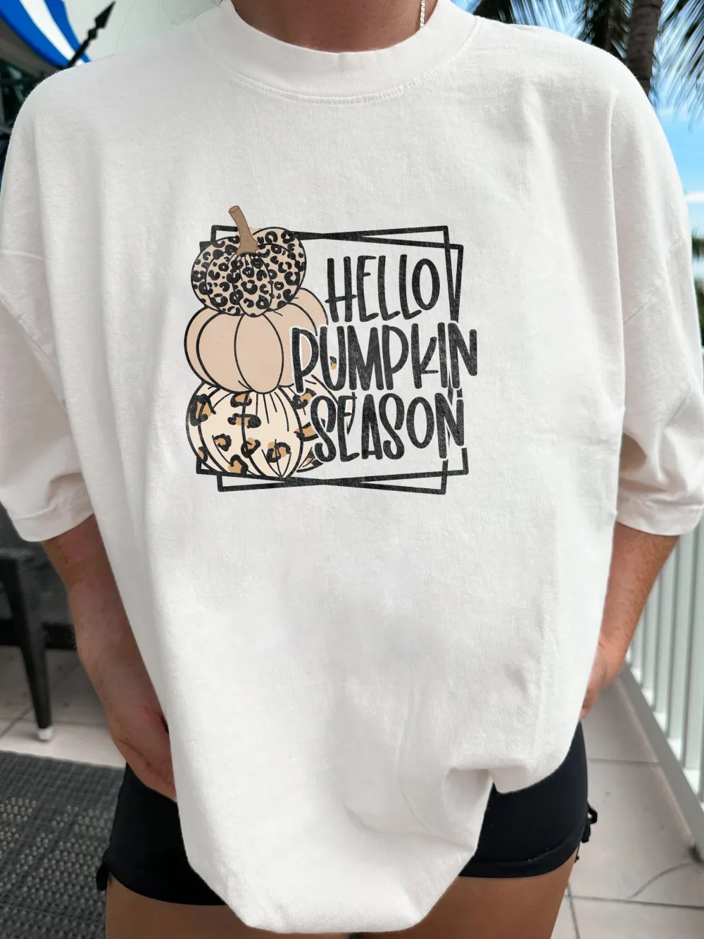 Women's Pumpkin English Halloween Printed T-shirt