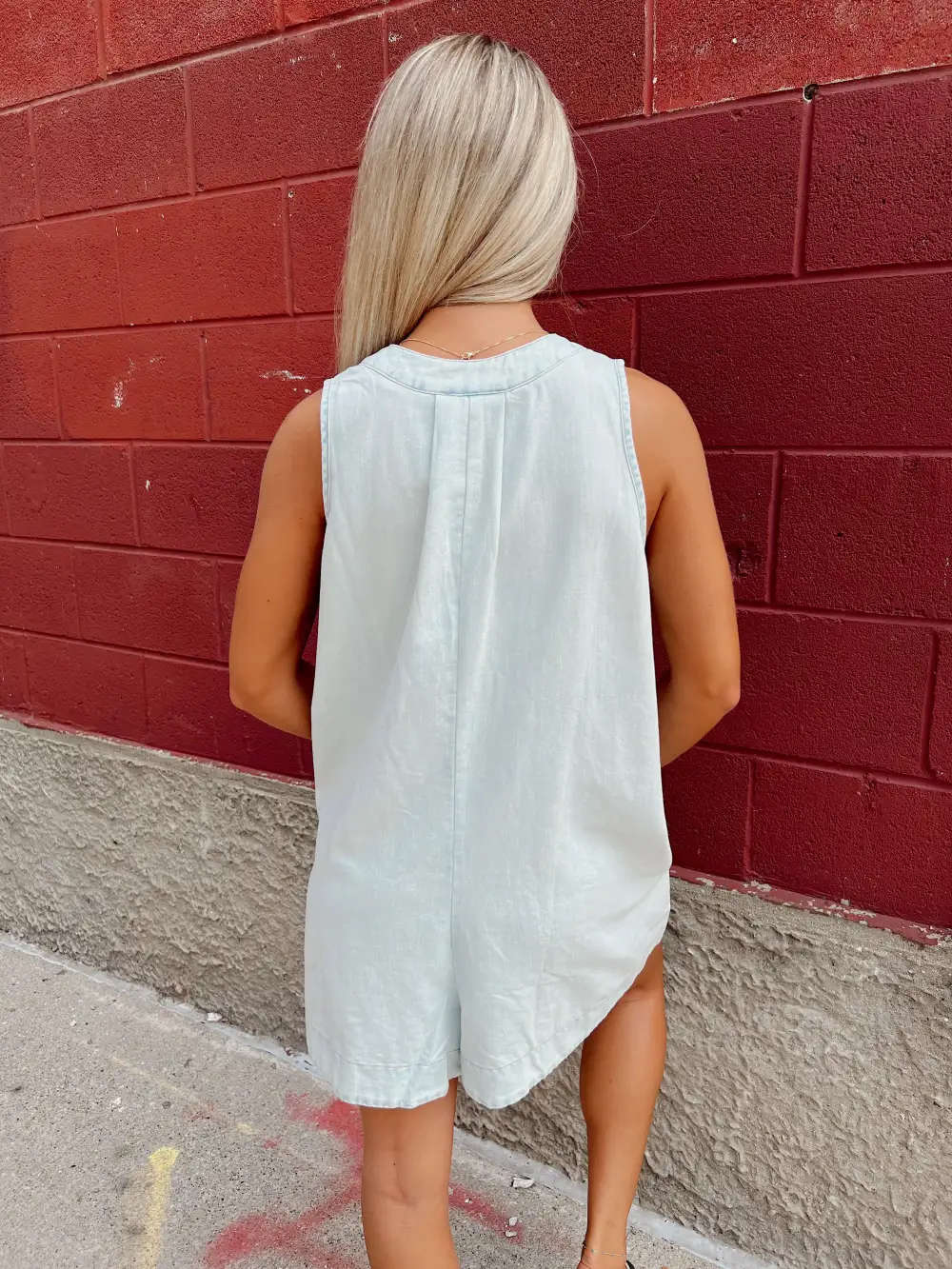 Darling Days Icy Denim Romper