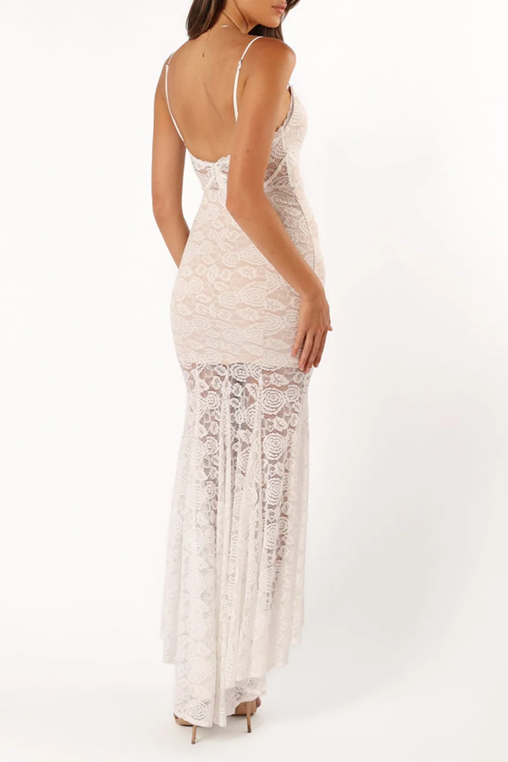 KINNY LACE MAXI DRESS - WHITE