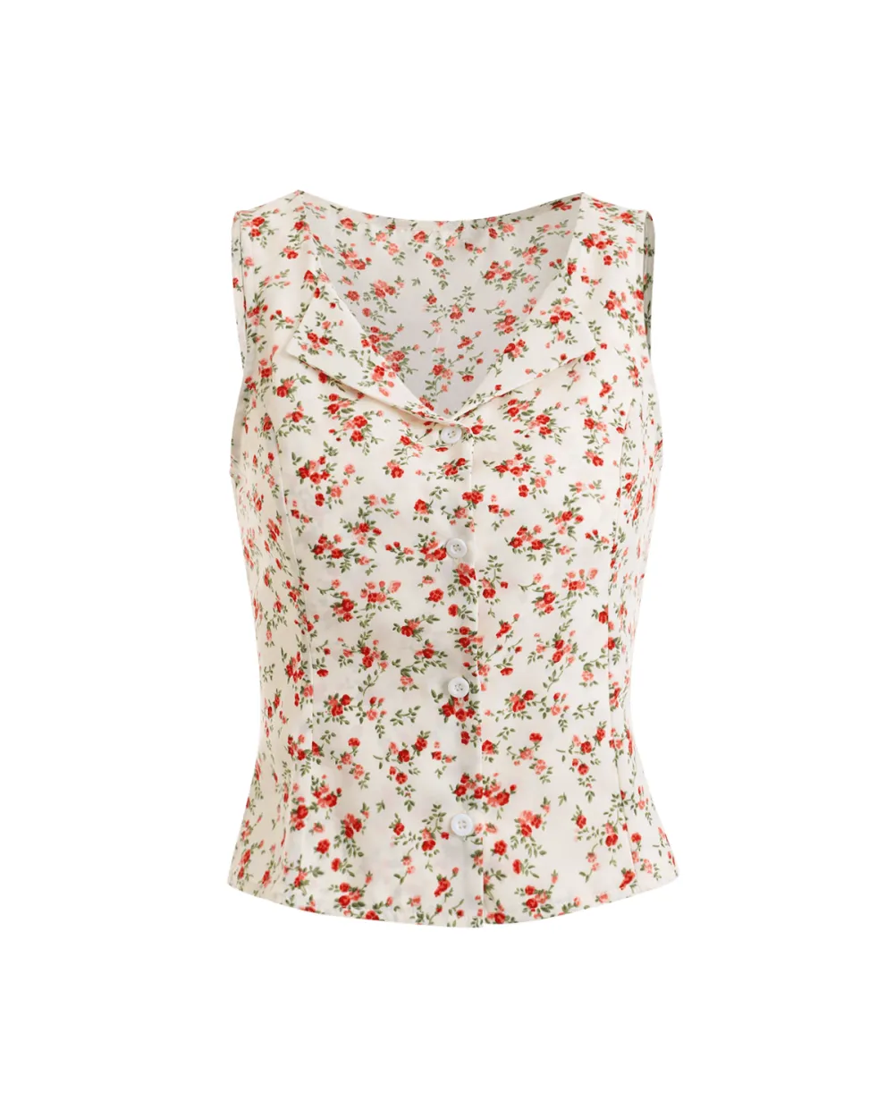 The Sleeveless Floral Shirt