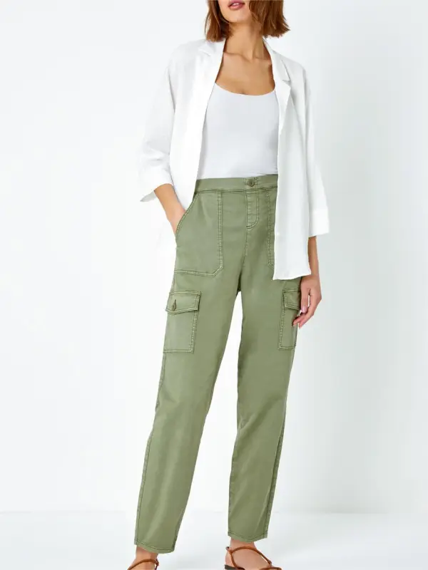 Army Green Cargo Trousers