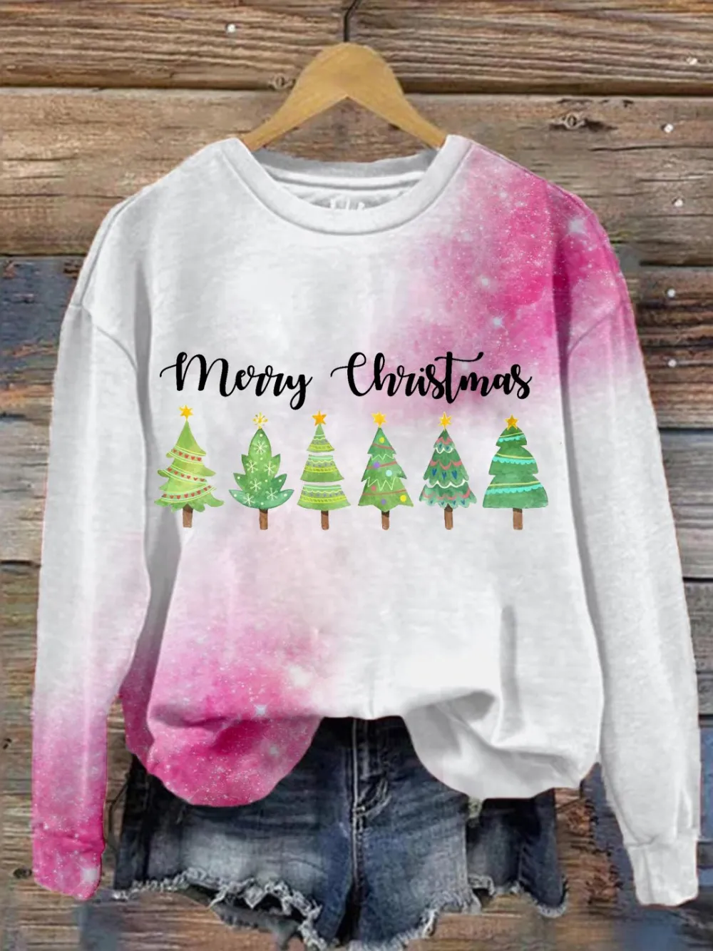 Women's Merry Christmas Print Sweatshirt