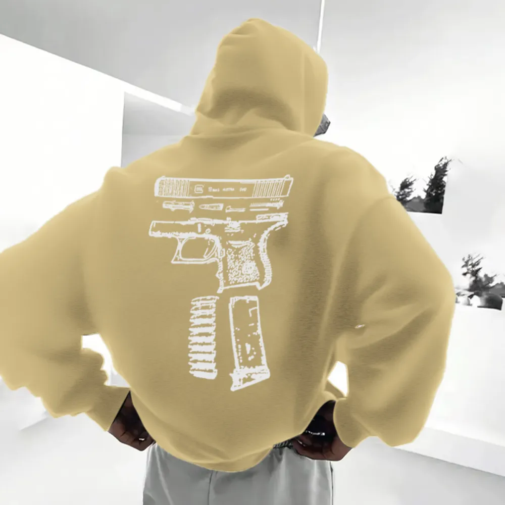 Mens In Glock We Trust Hoodie,Long Sleeve, Size S-3XL