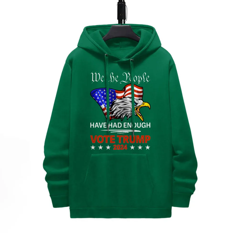 WE THE PPL HAVE HAD ENOUGH PATTERN PRINTED HOODIE