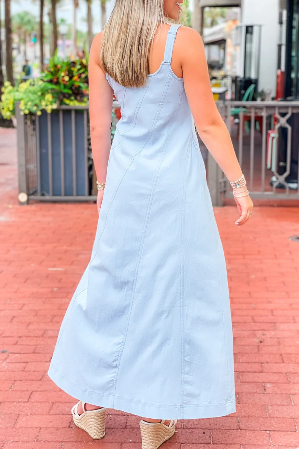 Light blue unique design dress