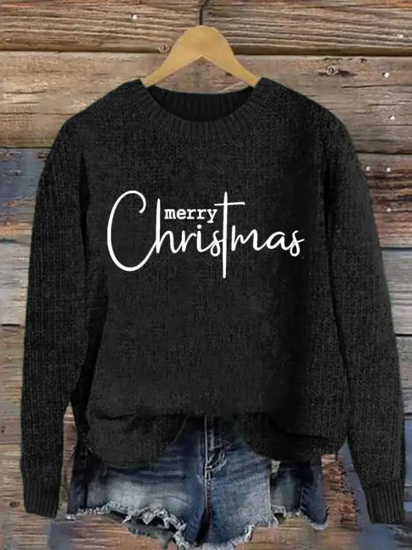 Women's Merry Christmas Print Casual Sweatshirt