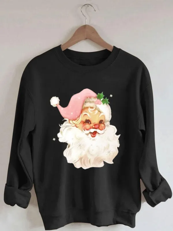 Santa Claus Print Sweatshirt