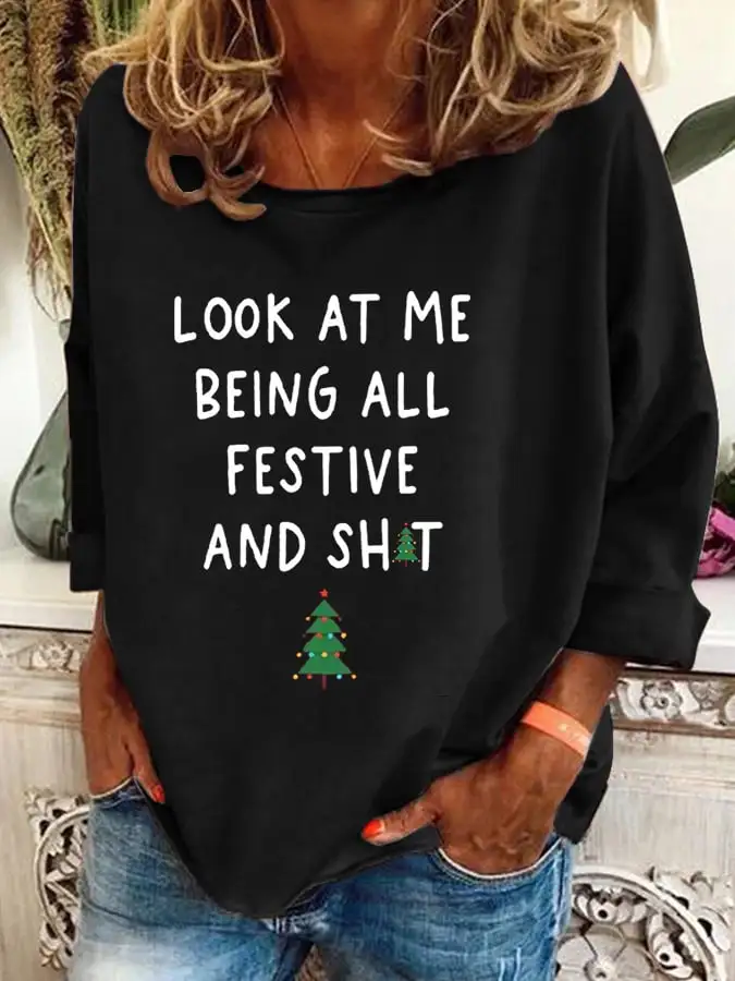 Women'S Christmas Printed Casual Sweatshirt