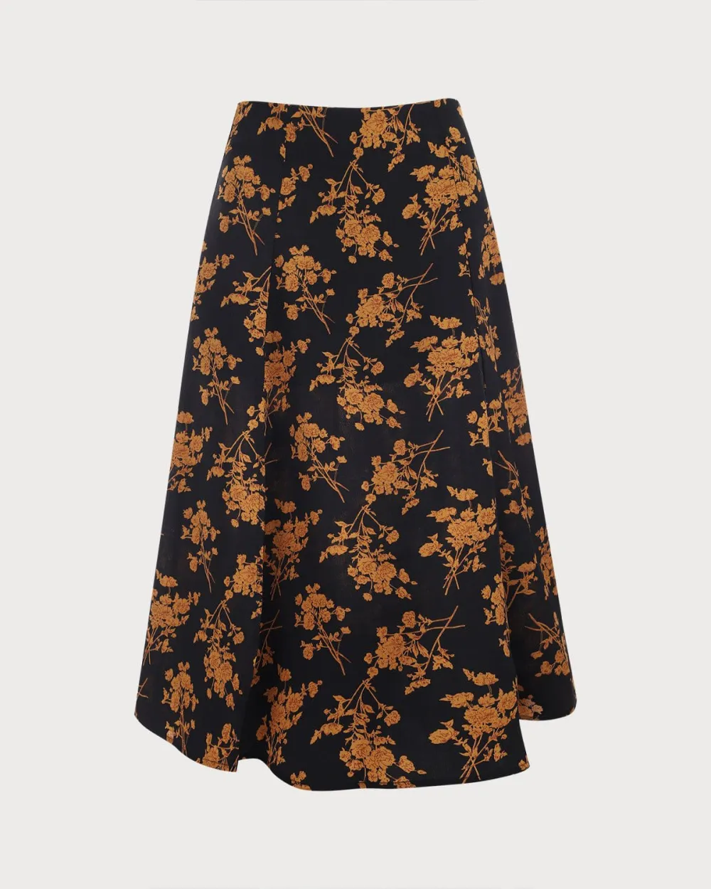 Yellow floral skirt