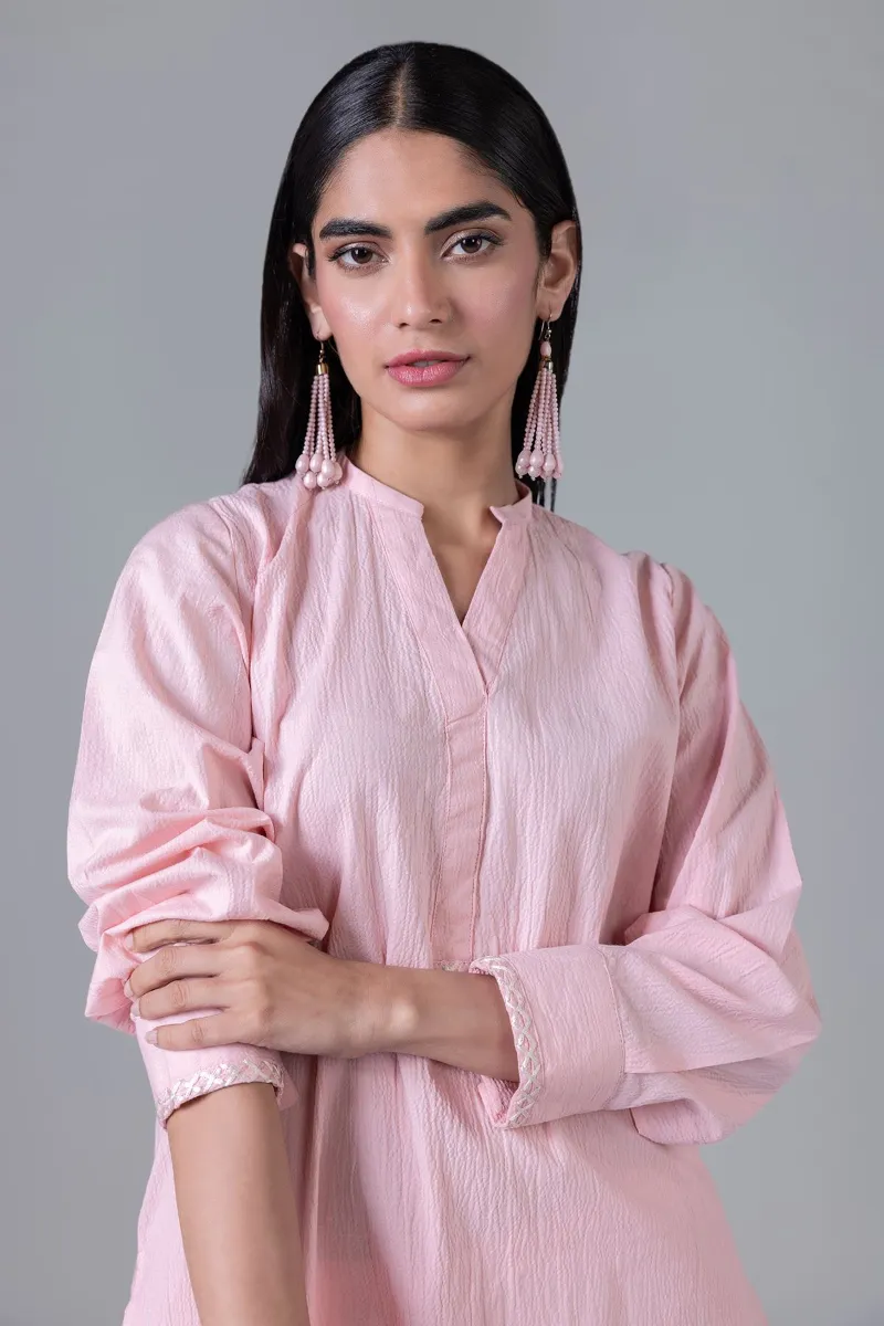 2 Piece Kurta | Embroidered & Pants Dark Pink