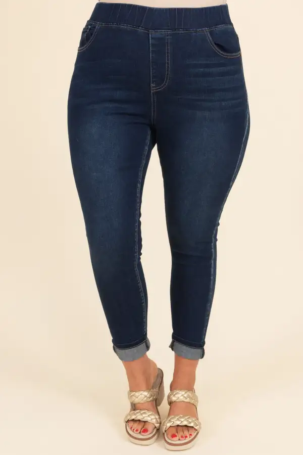 These Are My People Jeggings, Dark Wash