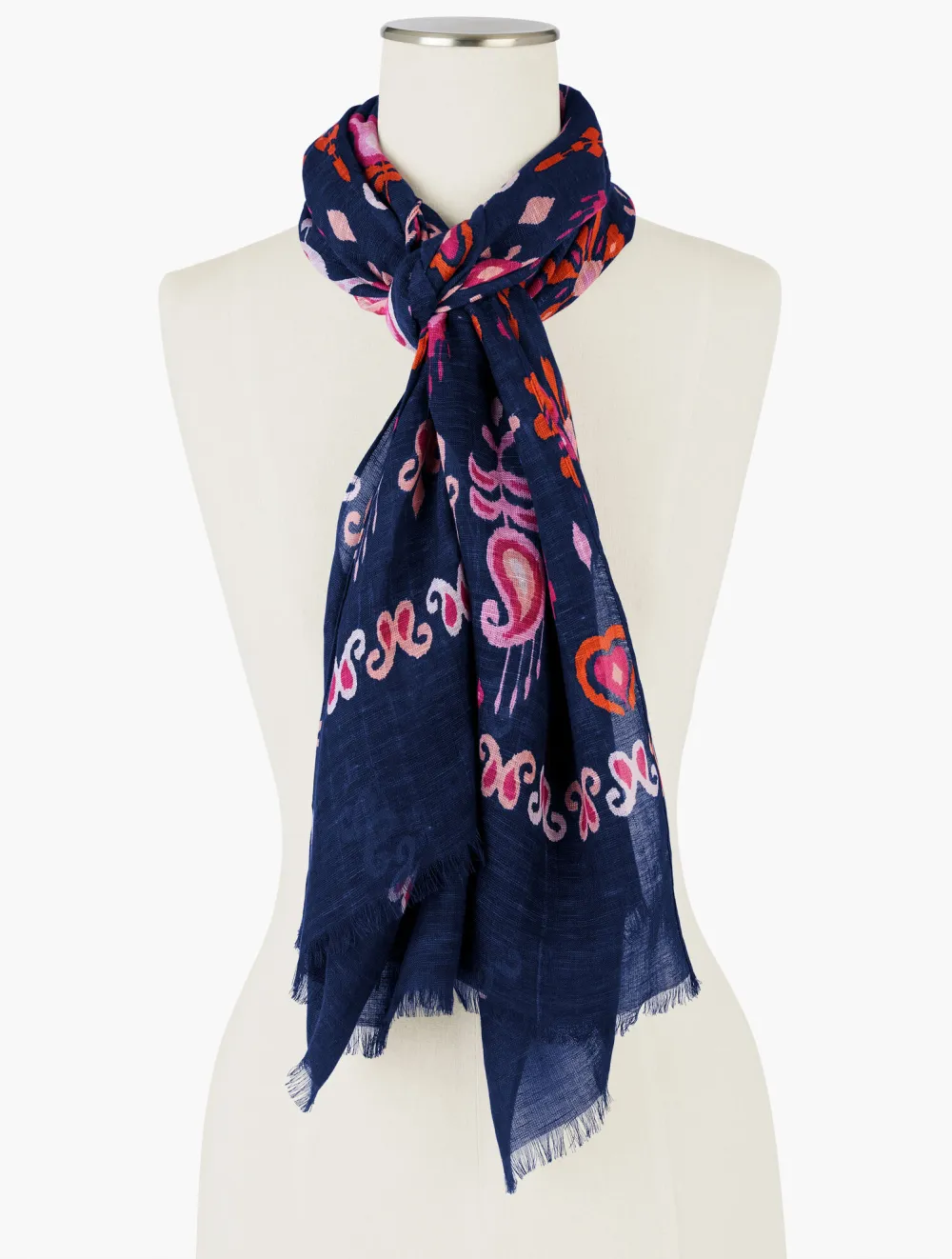 Ikat Paisley Oblong Scarf