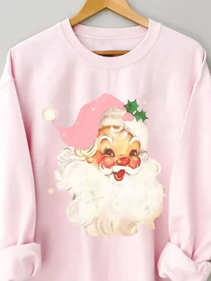 Santa Claus Print Sweatshirt