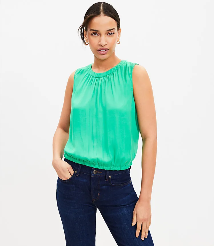 Sleeveless Bubble Hem Top