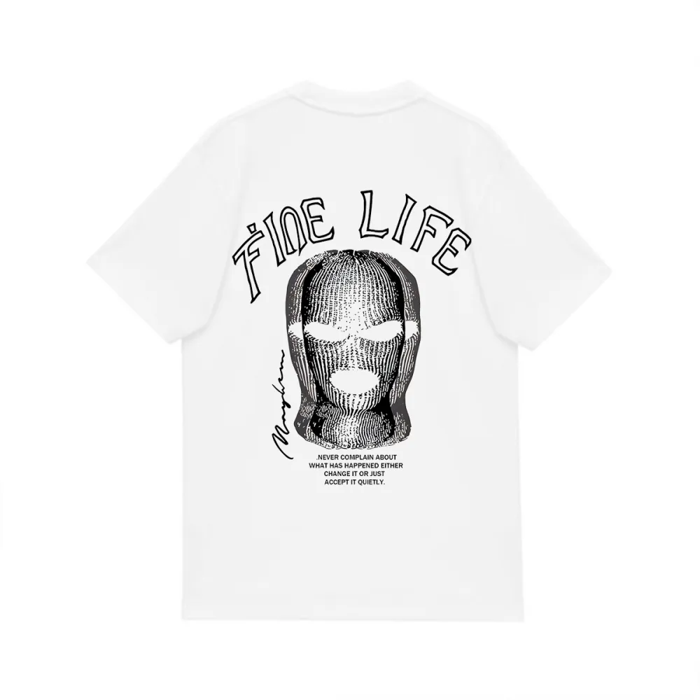 FINE LIFE DESIGNED PATTERN PRINTED TEE