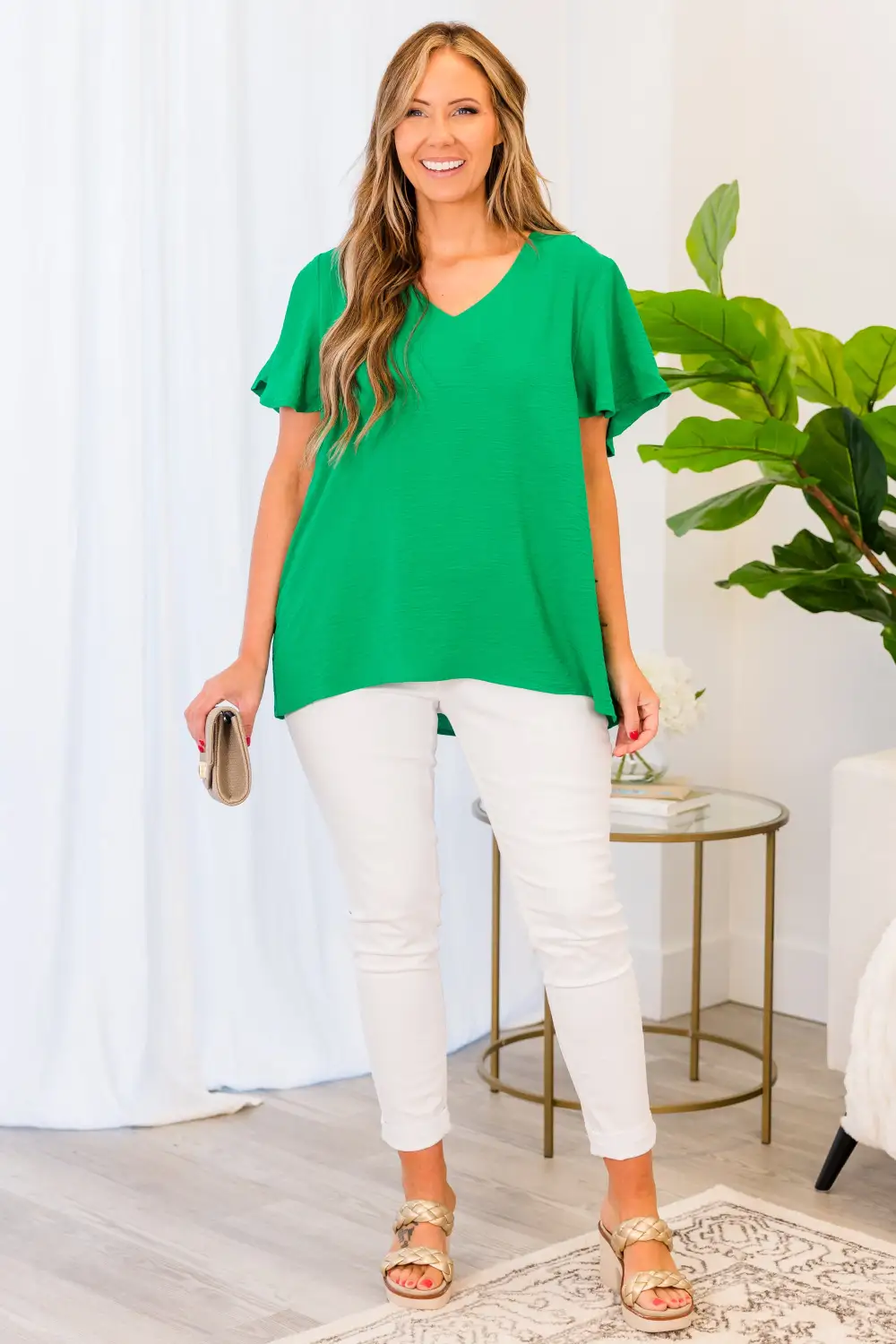 Capital Blouse, Kelly Green