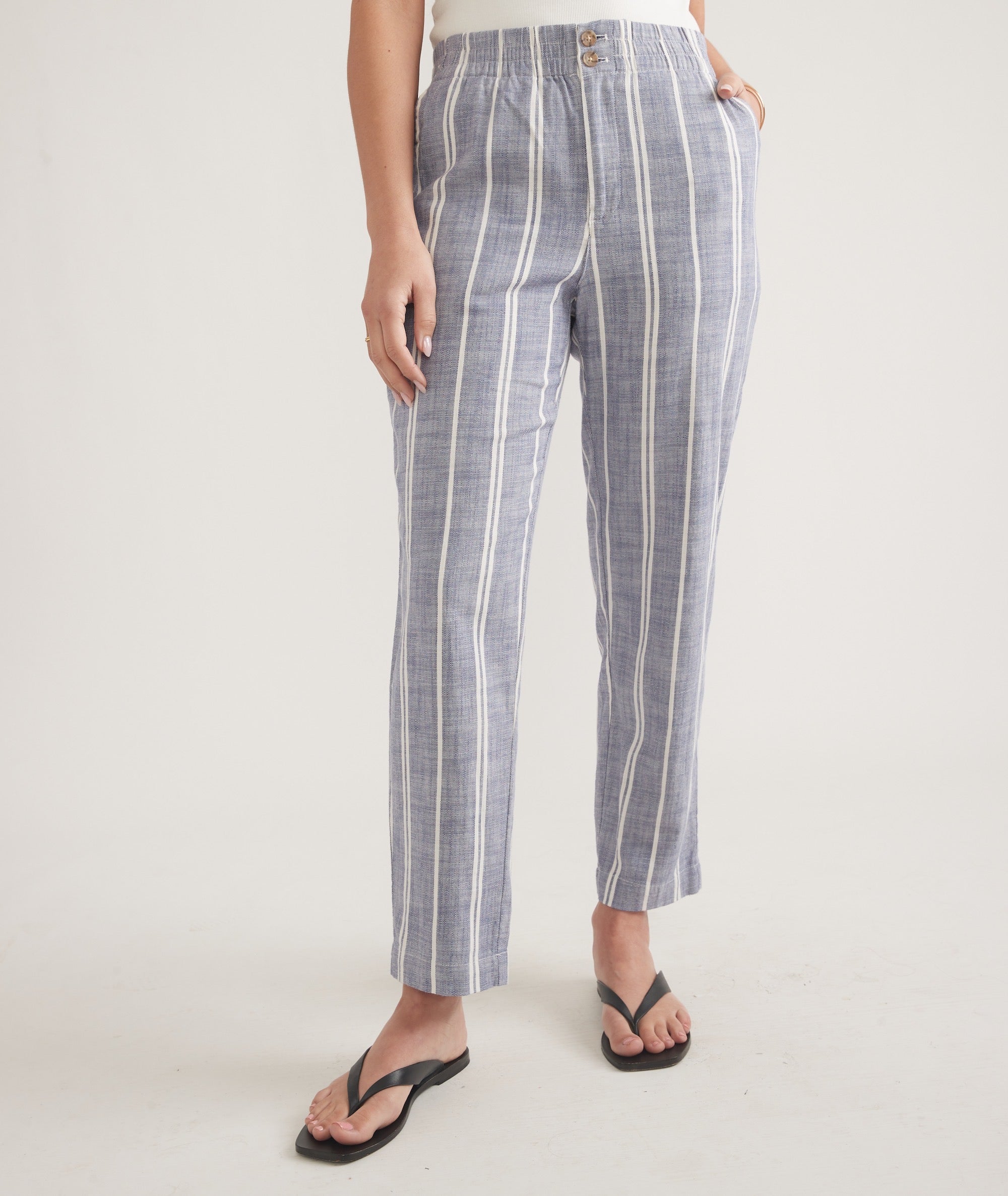 Skipper Blue Stripe Crop Pant