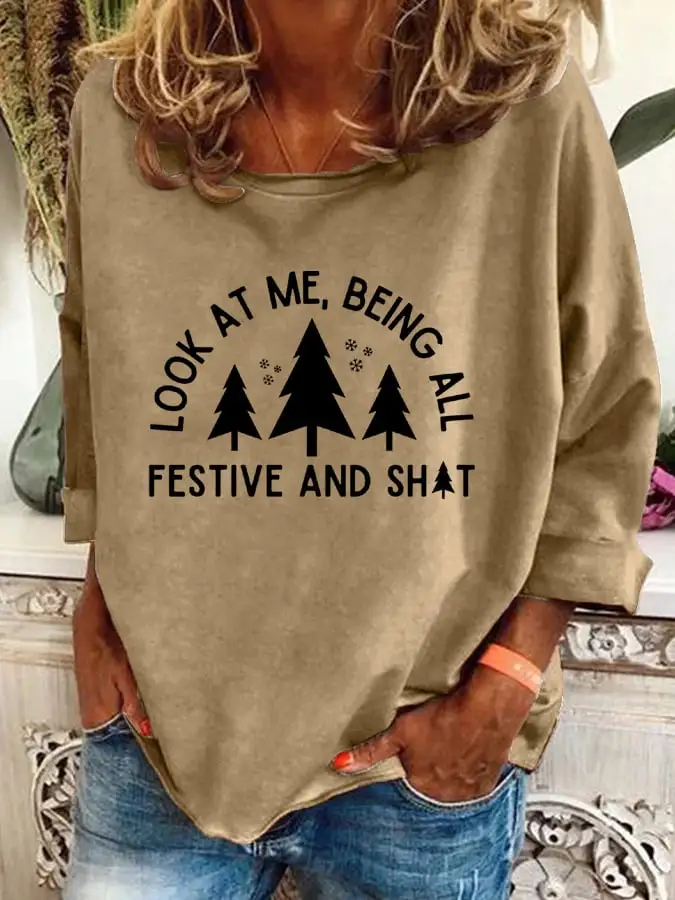 Women'S Christmas Printed Casual Sweatshirt