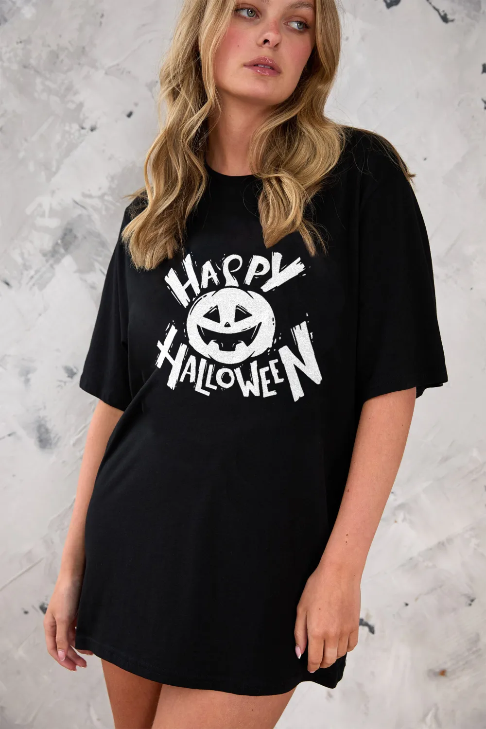 Women's Pumpkin English Halloween Printed T-shirt