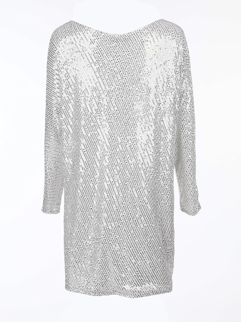 Stylish sequined asymmetrical dress