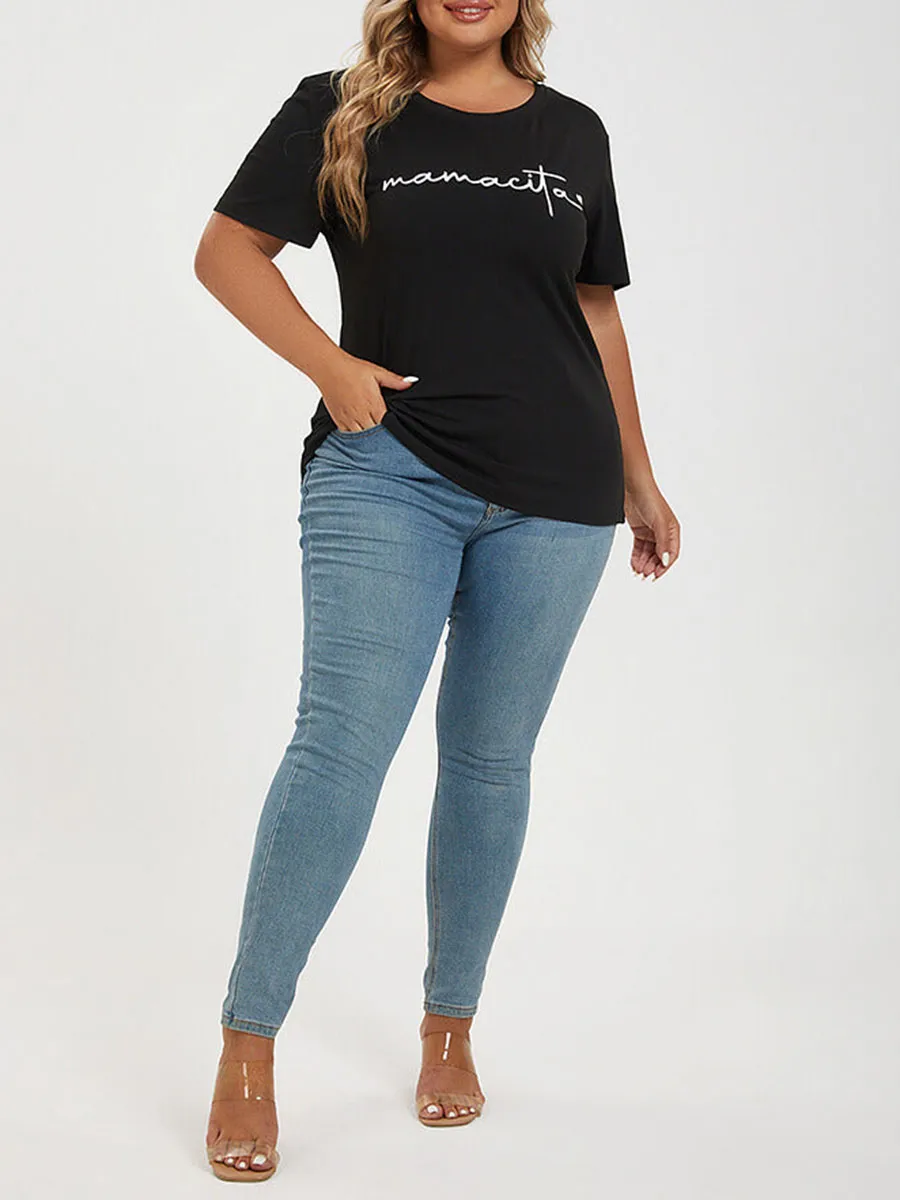 Plus Black Mamacita Graphic Tee