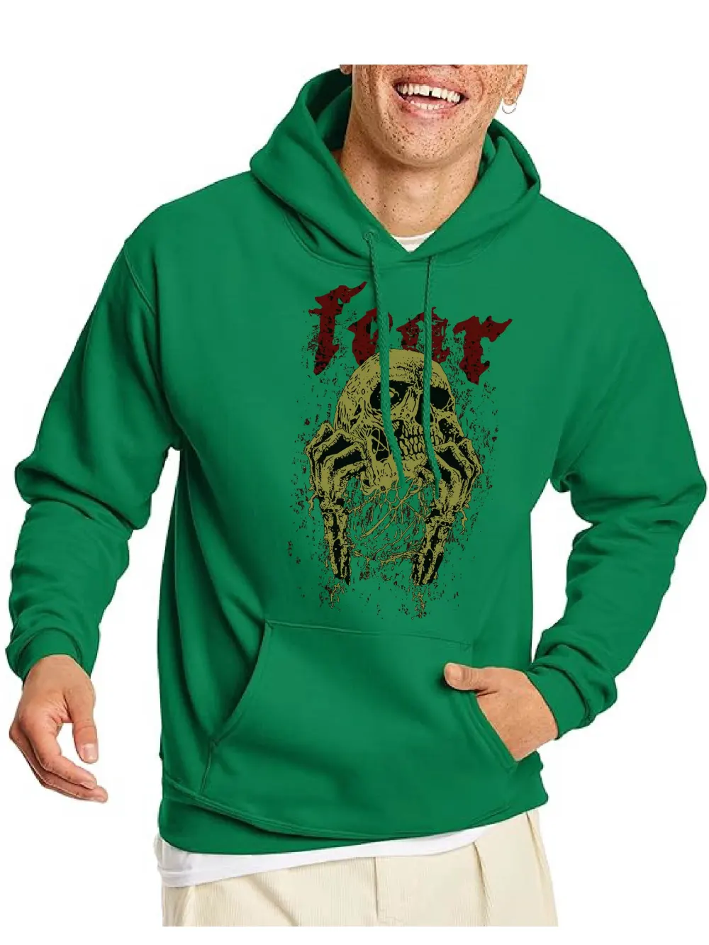 Skull Death Metal VINTAGE GRAPHIC HOODIE