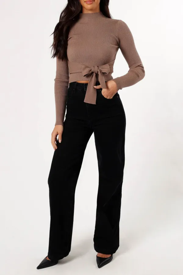 BOW LONG SLEEVE TOP