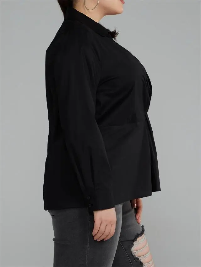 Twist Front Collared Shirt