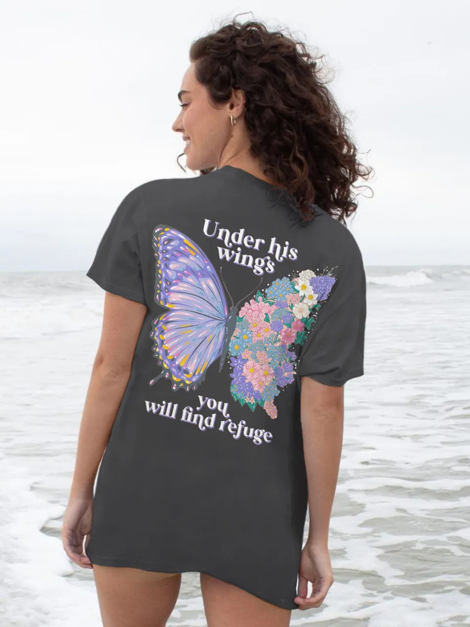 Under his wings you will find refuge Tee