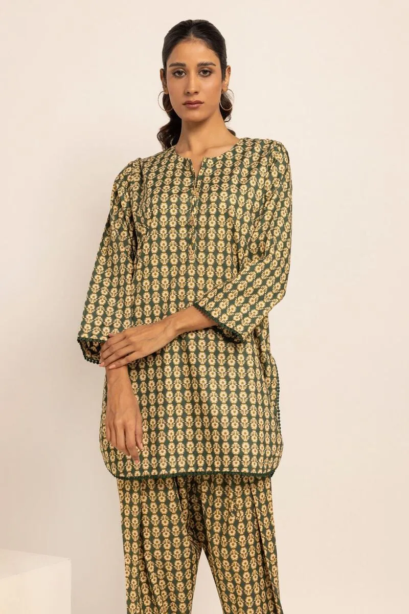 2 Piece | Kurta & Pants | Color Green