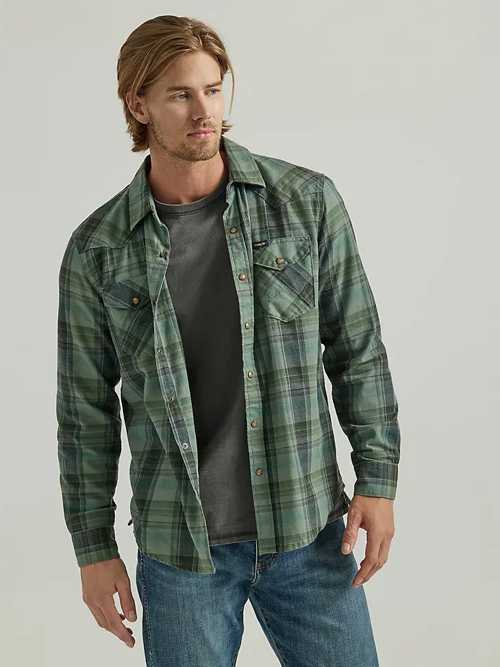 MEN'S BROKEN TWILL PLAID SHIRT IN LAUREL WREATH