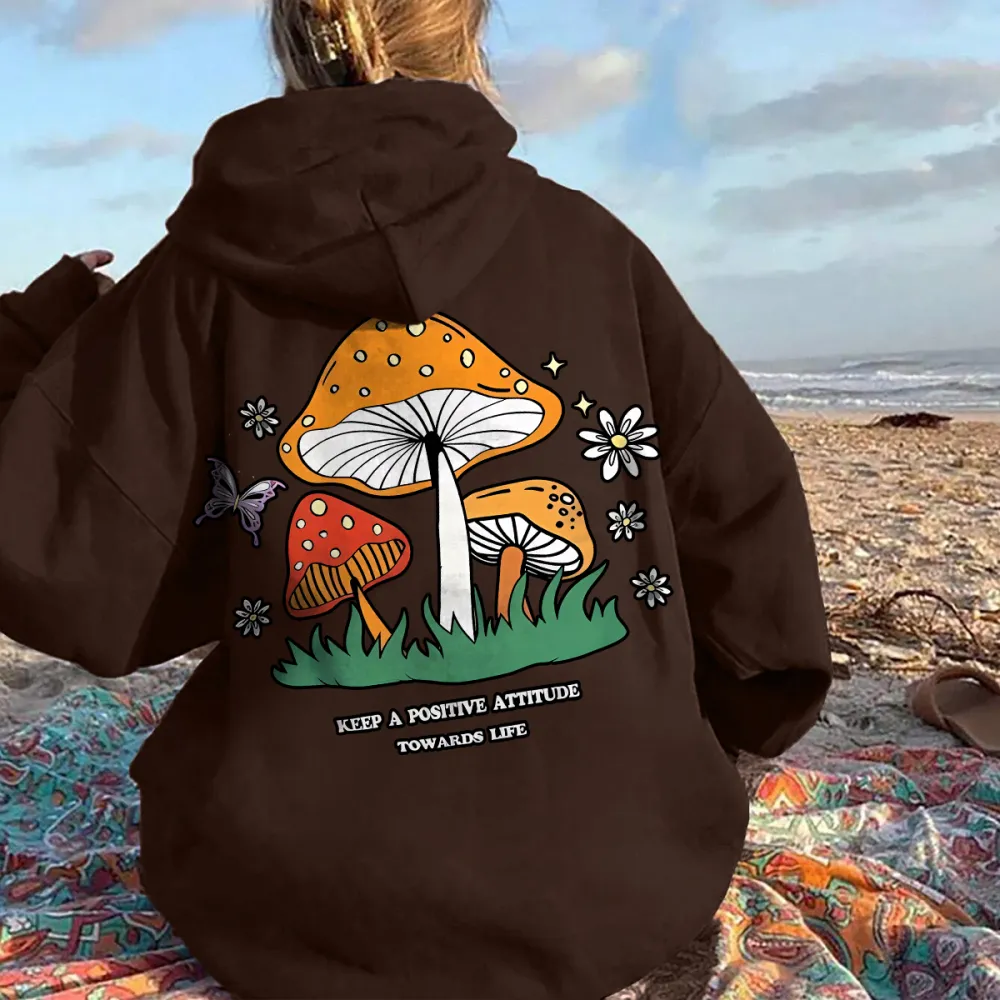 Mushroom butterfly  women's fashion hoodie