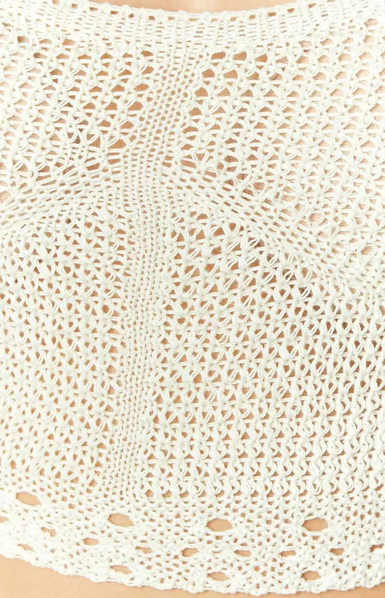 Barbara Cream Crochet Top