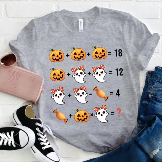 Pumpkin Ghost Mathematics T-Shirt