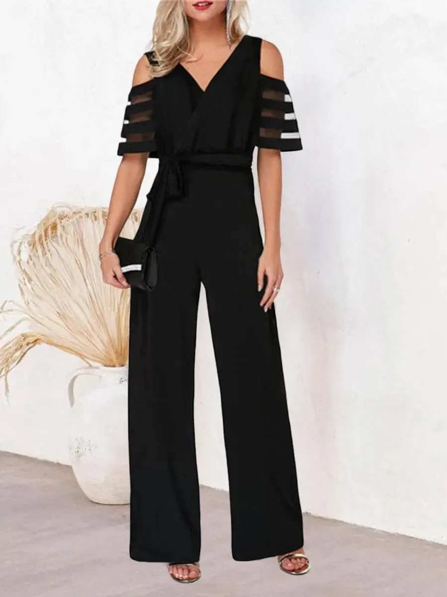 Women's black elegant jumpsuit